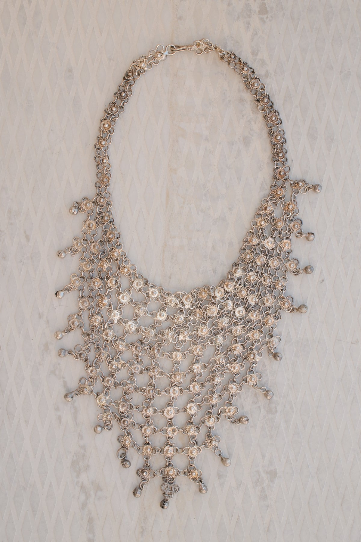 Yemenite filigree silver necklace