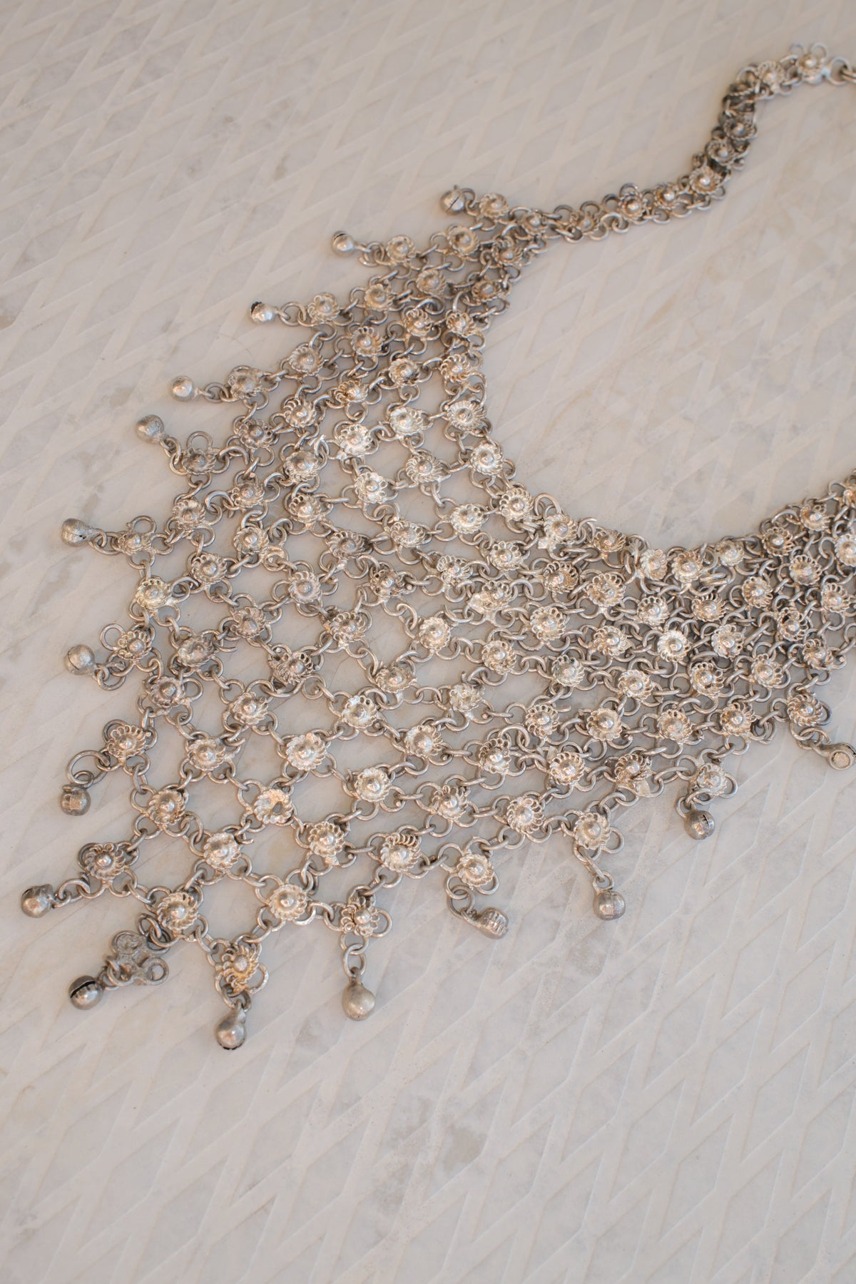 Yemenite filigree silver necklace