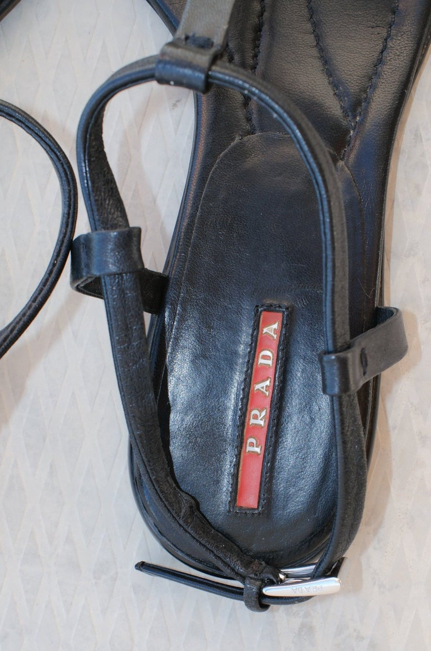Prada leather sandals