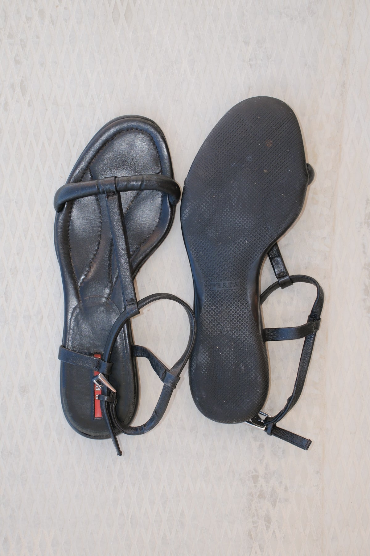 Prada leather sandals