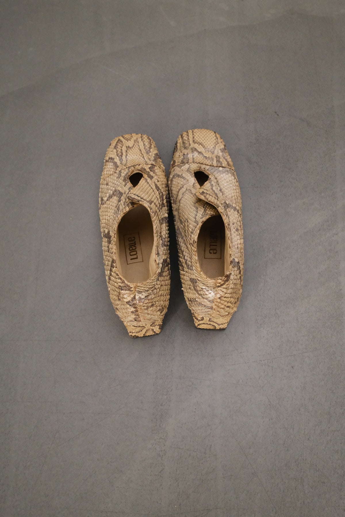 Loewe python loafers 1960s (price upon request)